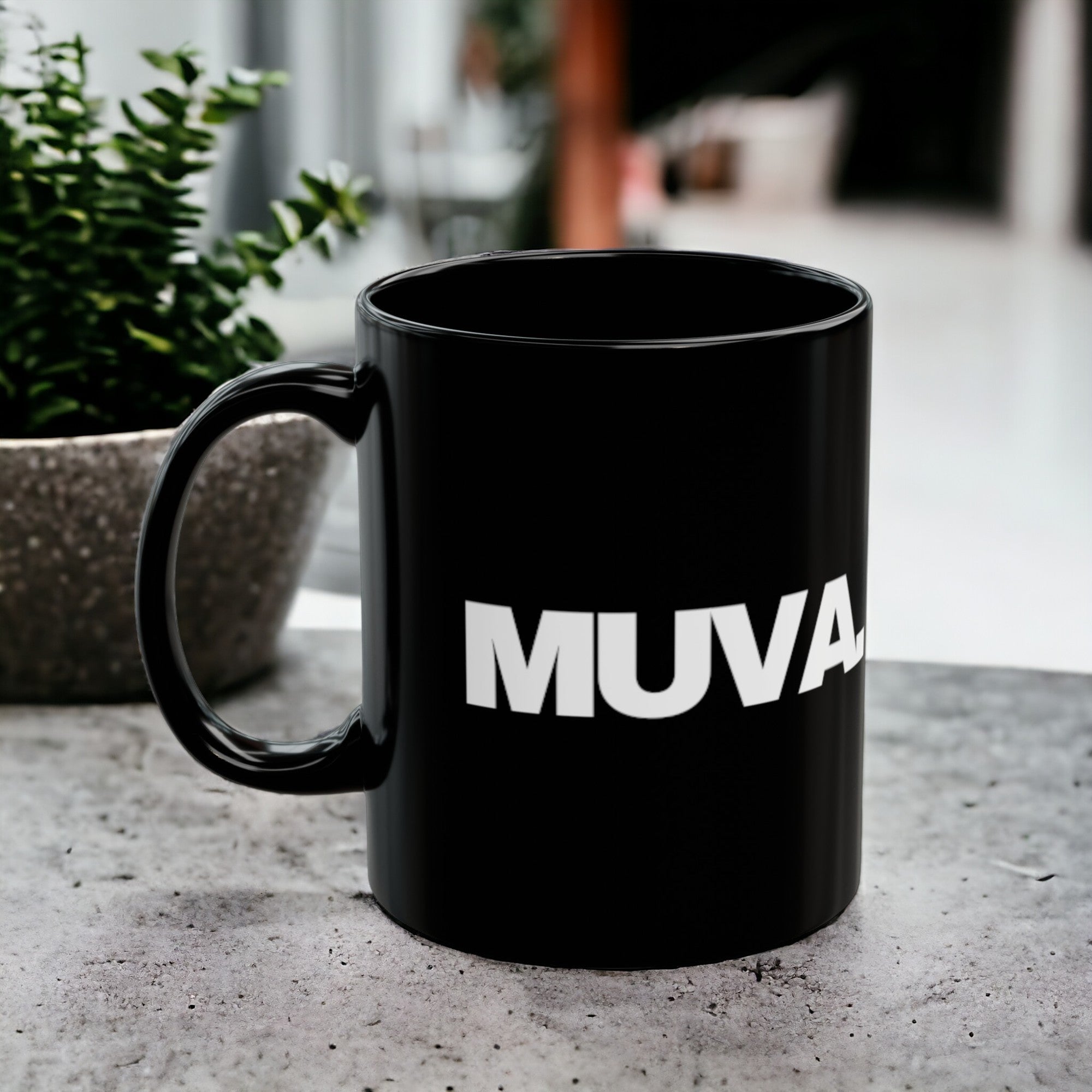 MUVA. - Black Ceramic Mug (11oz)