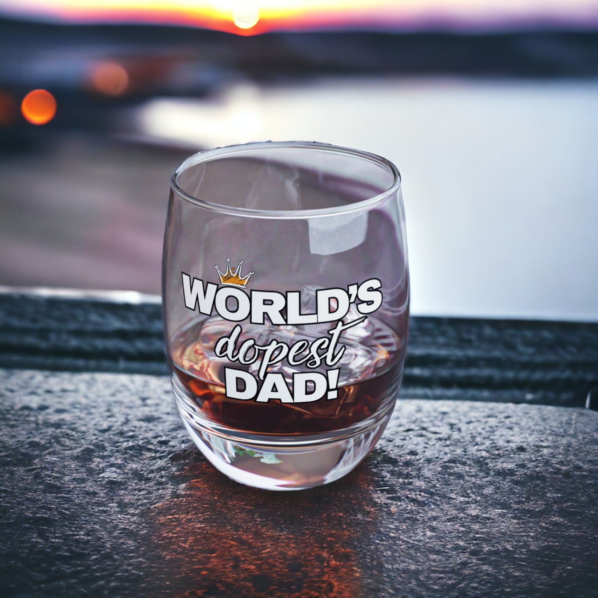 World's Dopest Dad  - Whiskey Glass